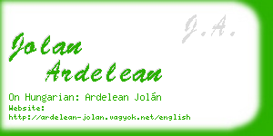 jolan ardelean business card