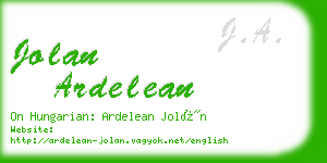 jolan ardelean business card